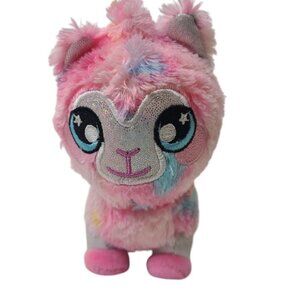 Squeezamals 3Deez Jenny LLama Plush Pink Tie Dye  Toy 2019 Slow Rise Rainbow